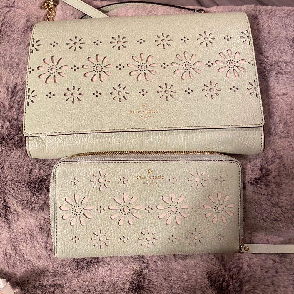 Kate Spade Flower Purse and Wallet Bundle